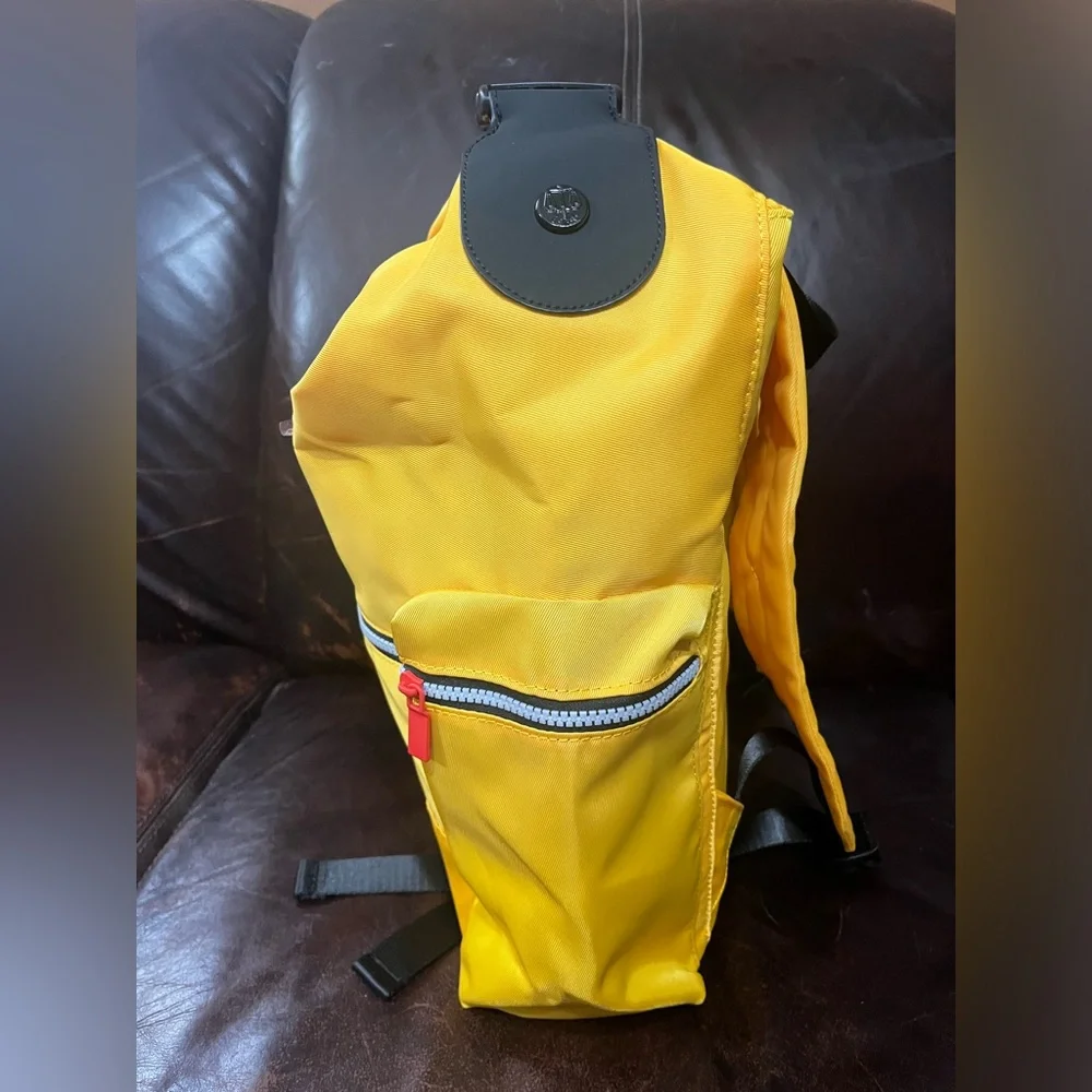 NEW Hunter Yellow Large Backpack Multi Pocket Bag - Picture 3 of 7